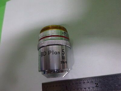 MICROSCOPE PART OBJECTIVE NIKON JAPAN BD 5X PLAN OPTICS AS IS #AF-E-06