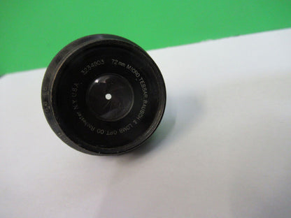 BAUSCH LOMB LENS TESSAR 72mm + IRIS OPTICS AS PICTURED &W9-B-07