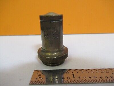 ANTIQUE BRASS CARL ZEISS 90X JENA OBJECTIVE MICROSCOPE PART AS PICTURED &7B-B-43