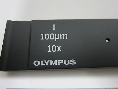 OLYMPUS MICROSCOPE SLIDE AH2-SLM100 FILTER OPTICS BIN#54-13