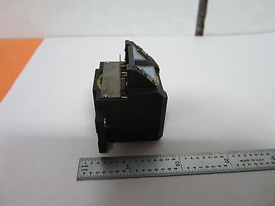 OPTICAL MICROSCOPE LEITZ BRASS MOUNTED LENS + BEAM SPLITTER OPTICS BIN#J6-04