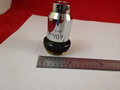 MICROSCOPE PART WILD SWISS OBJECTIVE LENS 40X OPTICS AS IS B#D2-B-15