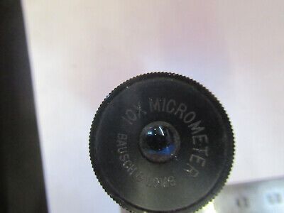 BAUSCH LOMB EYEPIECE 10X MICROMETER OPTICS MICROSCOPE PART AS PICTURED &8Y-A-46