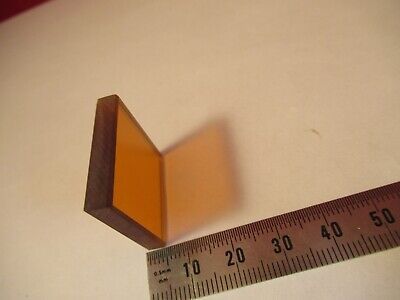 OPTICAL AMBER GLASS FILTER 1" SQUARE OPTICS AS PICTURED &13-A-40