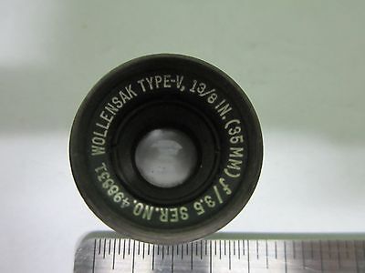 OPTICAL LENS WOLLENSAK 35 mm OBJECTIVE OPTICS AS IS BIN#65-40