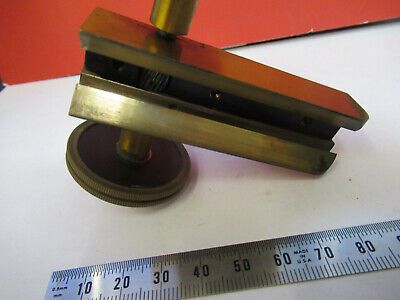 ANTIQUE BAUSCH LOMB BRASS STAGE 1,800's  MICROSCOPE PART AS PICTURED &P8-A-54