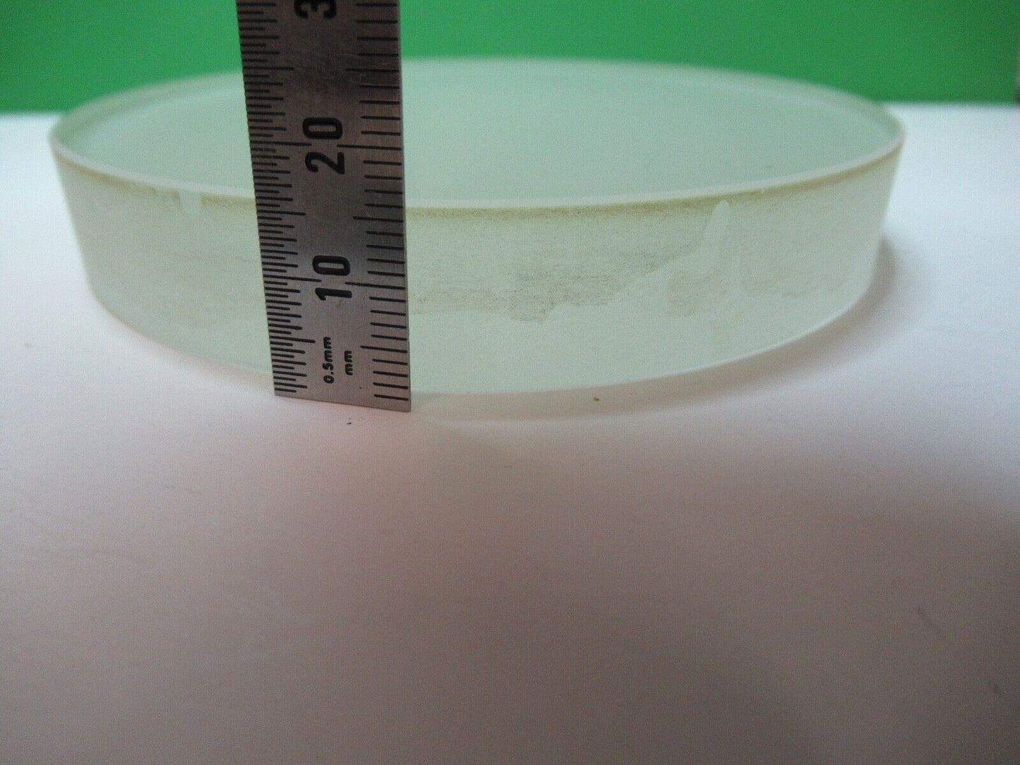 OPTICAL FLAT POLISHED DULL SIDES 4" DIAMETER OPTICS AS PICTURED &83-B-41