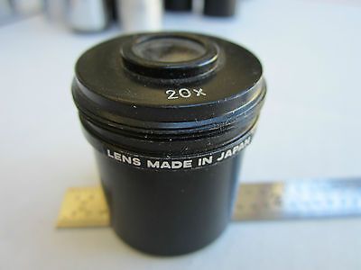 OPTICAL MICROSCOPE PART EYEPIECE NIKON JAPAN 20X OPTICS DWR#02