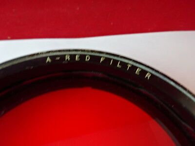 OPTICAL MOUNTED A-RED FILTER GLASS EASTMAN KODAK OPTICS AS IS #50-A-07