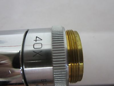 MICROSCOPE PART INDUSTRIAL BAUSCH LOMB 40X OBJECTIVE OPTICS AS IS BIN#J8-07