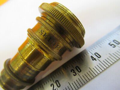 ANTIQUE BRASS OBJECTIVE VI SEIBERT 1860's MICROSCOPE PART AS PICTURED &F1-A-65