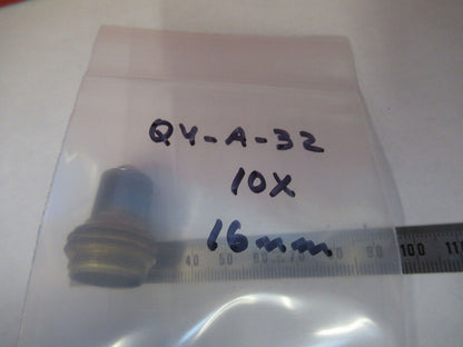 ANTIQUE BRASS BAUSCH LOMB OBJECTIVE 10X MICROSCOPE PART AS PICTURED &Q4-A-32