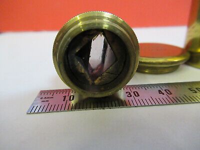 ANTIQUE WATSON UK ENGLAND NICOLS POLARIZER 1860's MICROSCOPE PRISM AS PIC F6-B11