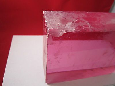 OPTICAL GLASS PINK BLOCK HEAVY OPTICS NEODYMIUM DOPED LASER  BIN-OPT