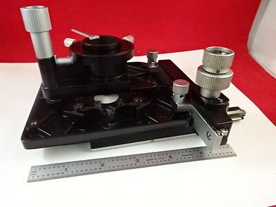 MICROSCOPE PART LEITZ GERMANY SM-LUX TABLE STAGE + CONDENSER  AS IS B#P2-A-99