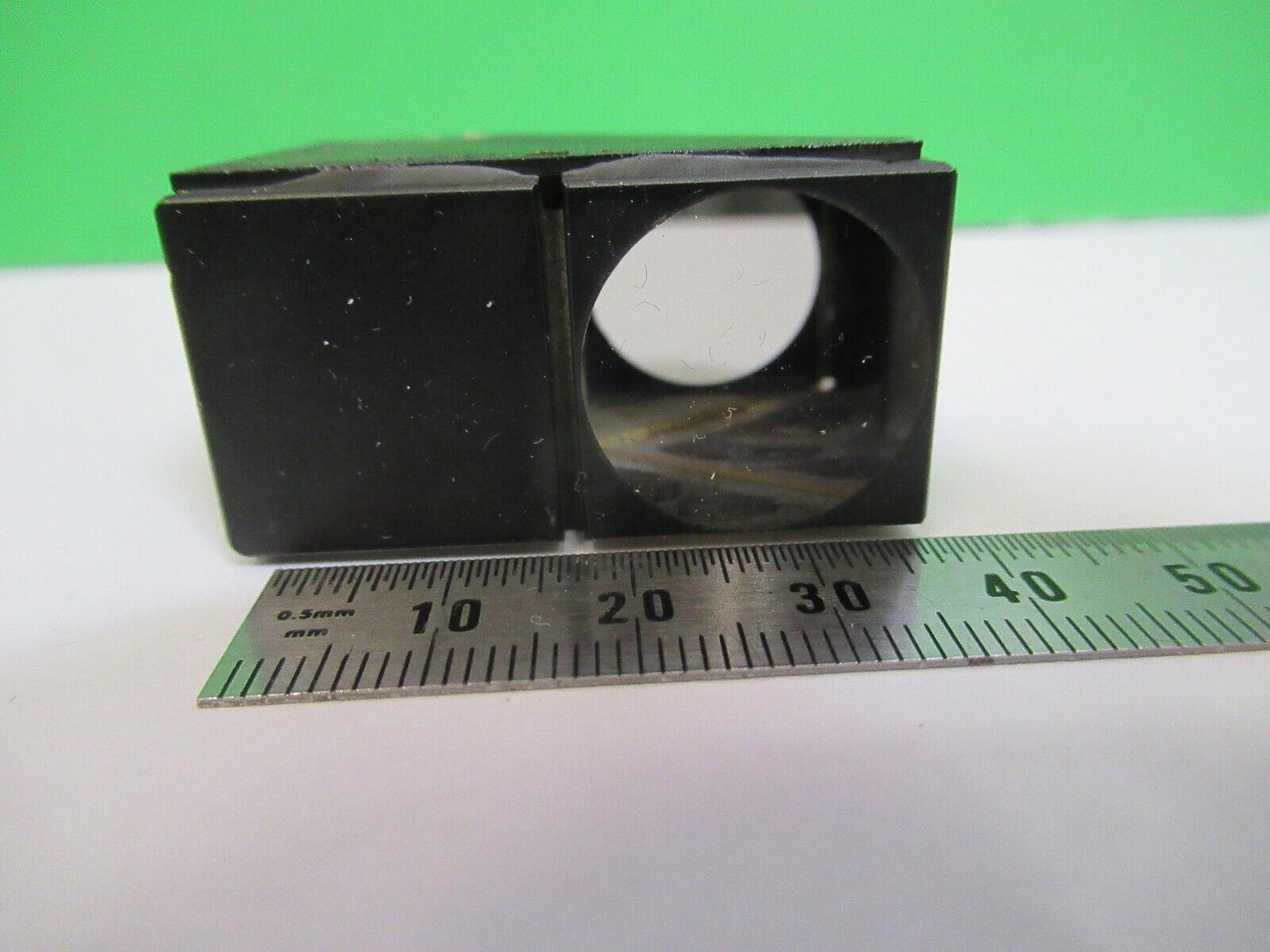 MICROSCOPE PART ZEISS GLASS PRISM HEAD OPTICS AS PICTURED BIN#H2-A-14