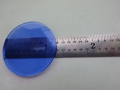 MICROSCOPE PART LEITZ GERMANY GLASS BLUE FILTER OPTICS #F5-B-15