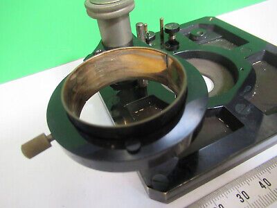 ANTIQUE STAGE TABLE ERNST LEITZ GERMANY MICROSCOPE PART AS PICTURED &Q9-A-39