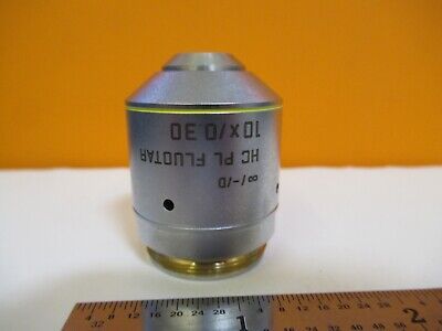 LEITZ LEICA OBJECTIVE HC PL 10X FLUOTAR OPTICS MICROSCOPE PART AS PIC &H8-B-09