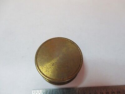 ANTIQUE BRASS CONTAINER with DARK FIELD PARTS MICROSCOPE AS PICTURED &7B-B-61