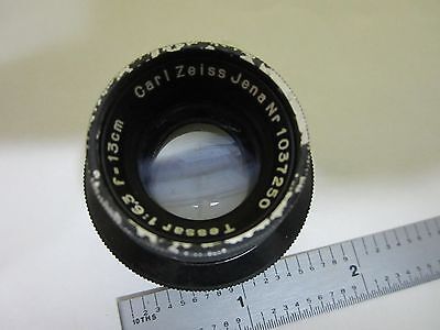 MICROSCOPE PART CARL ZEISS LENS TESSAR + IRIS OPTICS AS PICTURED BIN#T7-22