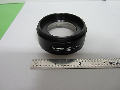 MICROSCOPE PART OLYMPUS LENS 0,75X STEREO SCOPE OPTICS BIN#F4-08