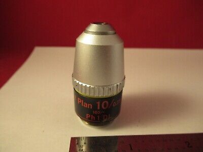 NIKON JAPAN 10X PH1 /160 OBJECTIVE MICROSCOPE PART OPTICS AS PICTURED &1E-B-31