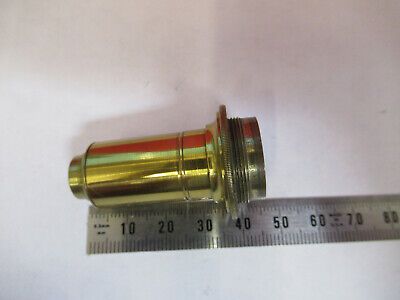 ANTIQUE BRASS LENS OPTICS OBJECTIVE MICROSCOPE PART LONDON AS PICTURED &87-FT-41