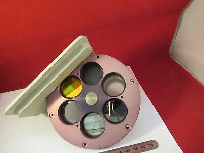 REICHERT MET POLYVAR FILTER WHEEL OPTICS MICROSCOPE PARTAS PICTURED #10-A-06