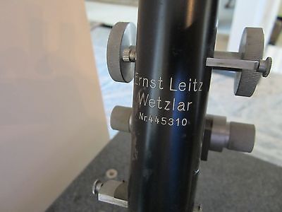 OPTICAL VINTAGE ANTIQUE MICROSCOPE ERNST LEITZ PETROGRAPH ?? AS IS OPTICS #LOBBY