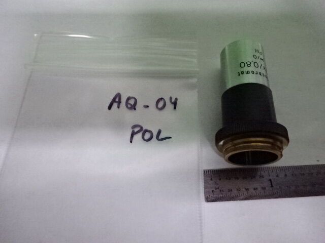 MICROSCOPE PART ZEISS GERMANY POLMI OBJECTIVE 63X POL OPTICS AS IS #AQ-04