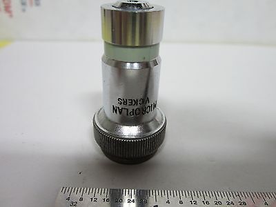 MICROSCOPE OBJECTIVE VICKERS UK ENGLAND 10X METALLOGRAPH OPTICS BIN#G5-24