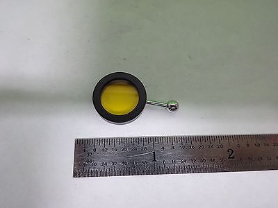 MICROSCOPE PART MOUNTED YELLOW FILTER OPTICS  AS IS BIN#72-M-10