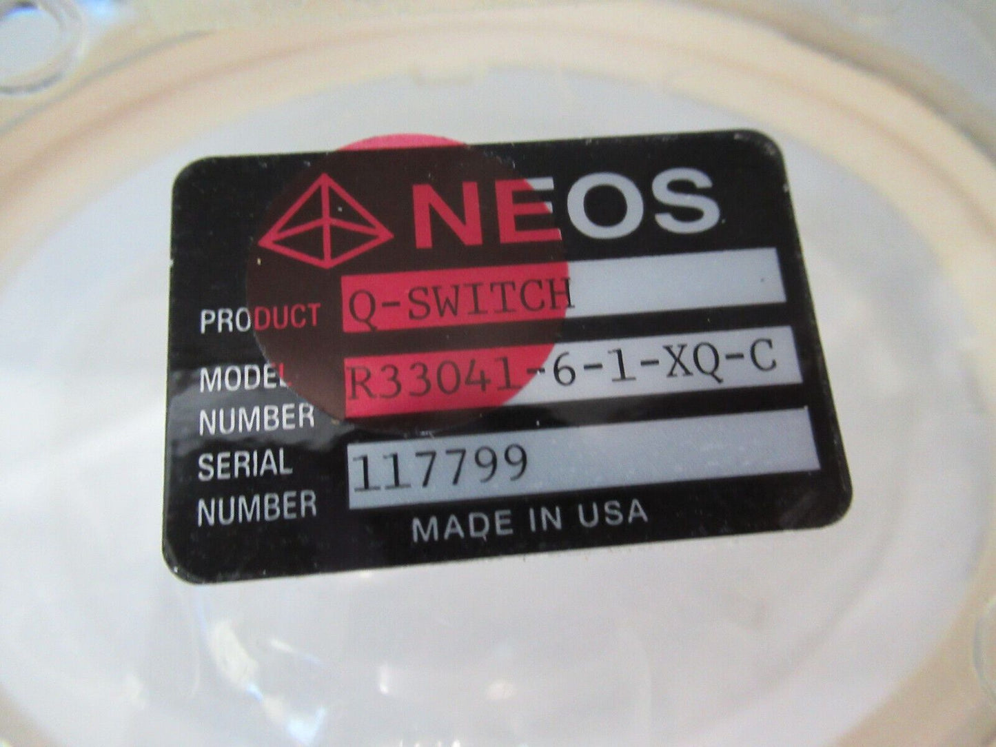 OPTICAL PRO NEOS  R33041-6-1-XQ-C Q-SWITCH OPTICS AS PICTURED &W7-B-04