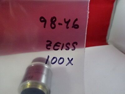 ZEISS GERMANY OBJECTIVE NEOFLUAR HD 100X 442384 EPI MICROSCOPE PART OPTICS 98-46