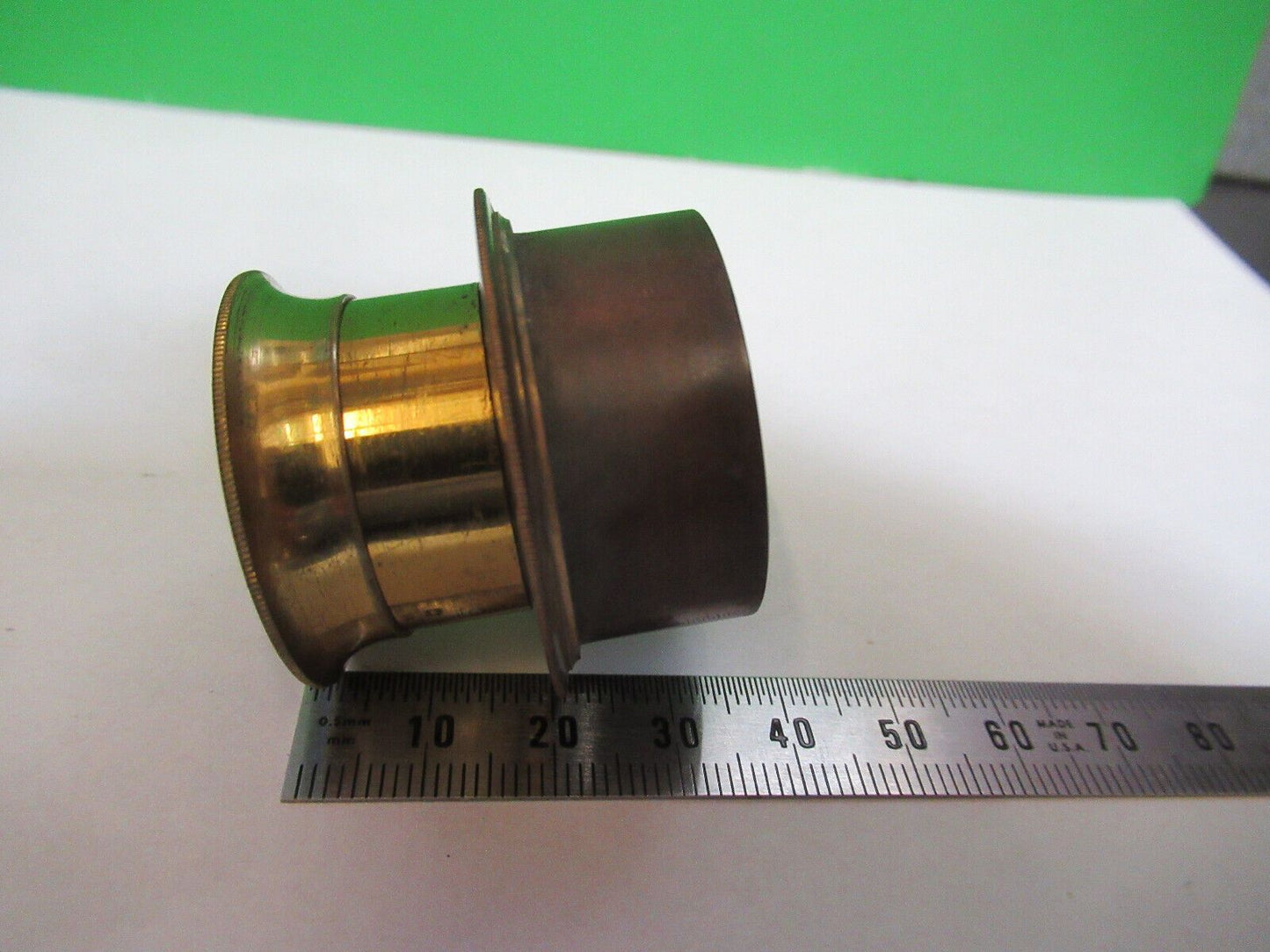 ANTIQUE BRASS RARE UK ENGLAND EYEPIECE MICROSCOPE PART AS PICTURED P2-B-22