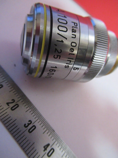 REICHERT AUSTRIA PH IRIS 100X /160 OBJECTIVE MICROSCOPE PART AS PICTURED Q2-35