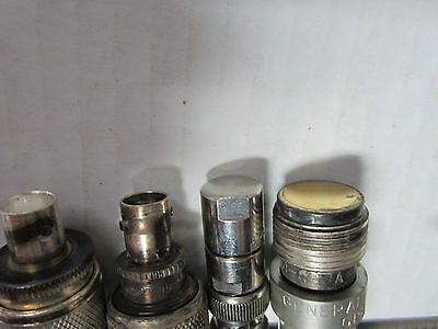 LOT 4 EA RF CONNECTOR ADAPTORS N  BNC TERMINATION & GOLD PLATED  sku#4V