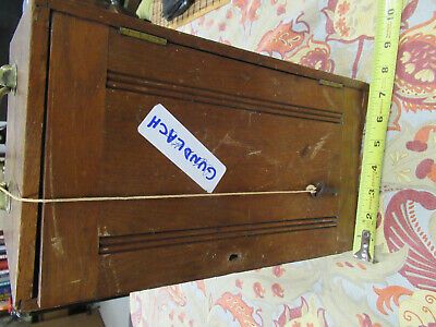 ANTIQUE GUNDLACH EMPTY WOOD CABINET for MICROSCOPE AS PICTURED &TD-5