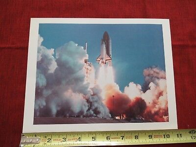 COLLECTABLE PRINT SPACE SHUTTLE TAKING OFF NASA VINTAGE REPRODUCTION &BLI