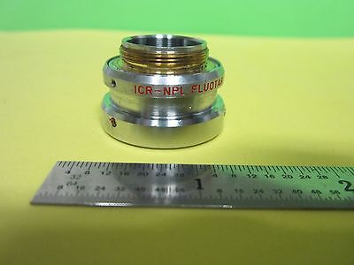 MICROSCOPE LEITZ GERMANY OBJECTIVE ADAPTOR 10X FLUOTAR OPTICS BIN#11-DT-V