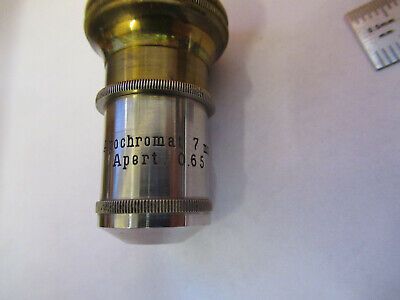 R. WINKEL GOTTINGEN GERMANY OBJECTIVE APO 7mm LENS MICROSCOPE PART  &H1-B-12