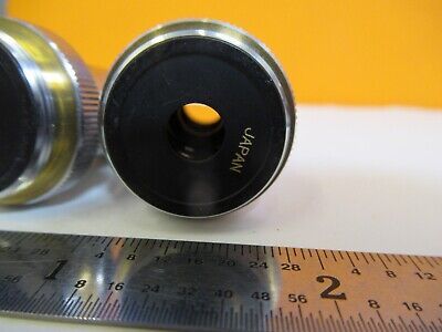 LOT 2 EA OBJECTIVE 10X 20X JAPAN OPTICS MICROSCOPE PART as pictured &A4-FT-93