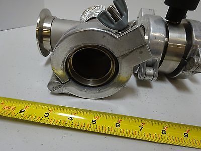 MDC HIGH VACUUM VALVE + FITTINGS HEAVY STAINLESS STEEL AS IS BIN#TC-1-F