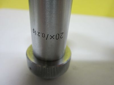 FOR PARTS MICROSCOPE OBJECTIVE 20X LEITZ GERMANY [chip] OPTICS AS IS BIN#U1-18