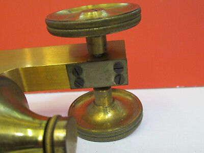 ANTIQUE BRASS BAUSCH LOMB STAGE LIMB FRAME MICROSCOPE PART AS PICTURED F6-B-107