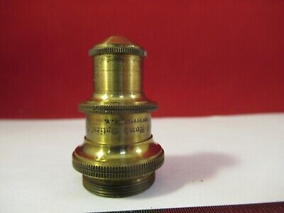 ANTIQUE BRASS OBJECTIVE BAUSCH LOMB 1/6 OPTICS MICROSCOPE AS PICTURED #10-B-32