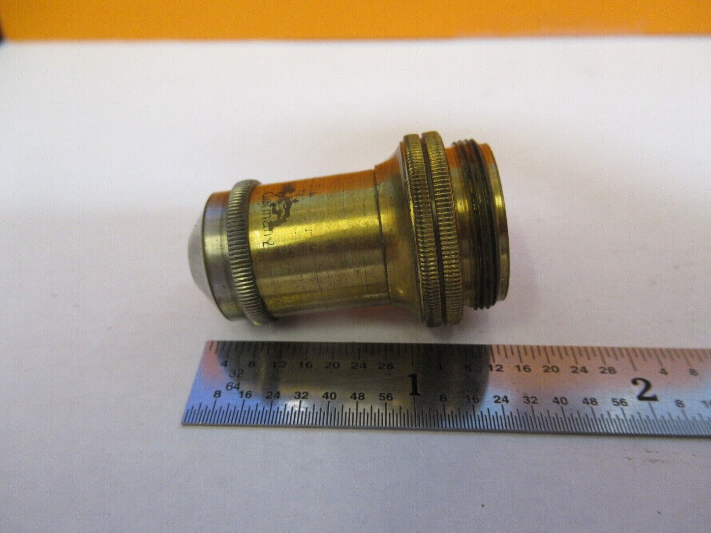 ANTIQUE ERNST LEITZ OBJECTIVE "3" OPTICS MICROSCOPE PART AS PICTURED &8M-A-85B