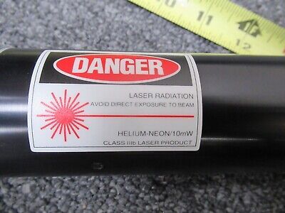 HELIUM NEON UNIPHASE LASER 19" LENGTH 10 mA OPTICS max as pictured &TC-2