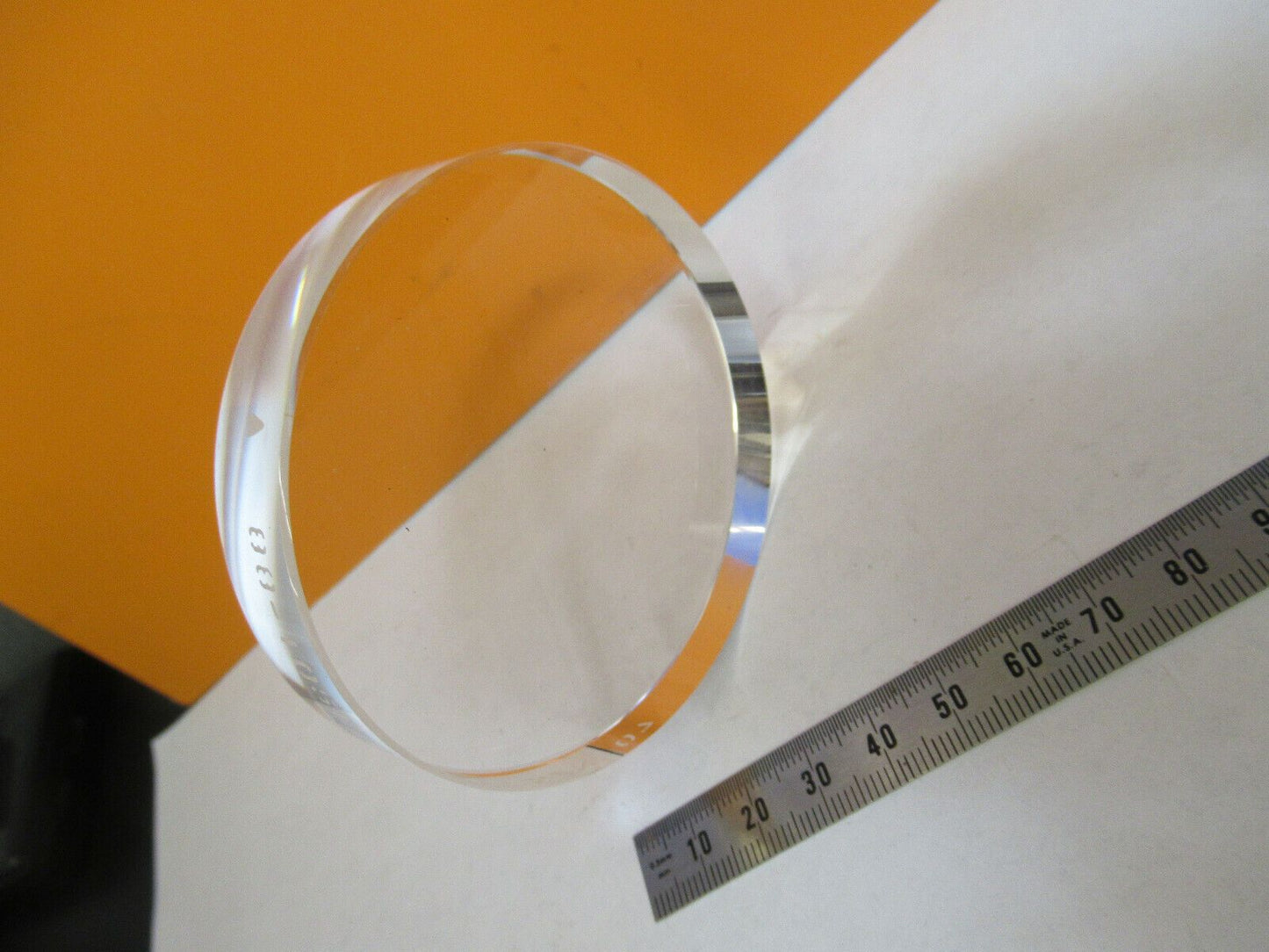 OPTICAL FUSED SILICA FLAT UNCOATED PRO OPTICS 3" DIAMETER AS PICTURED #P4-B-10